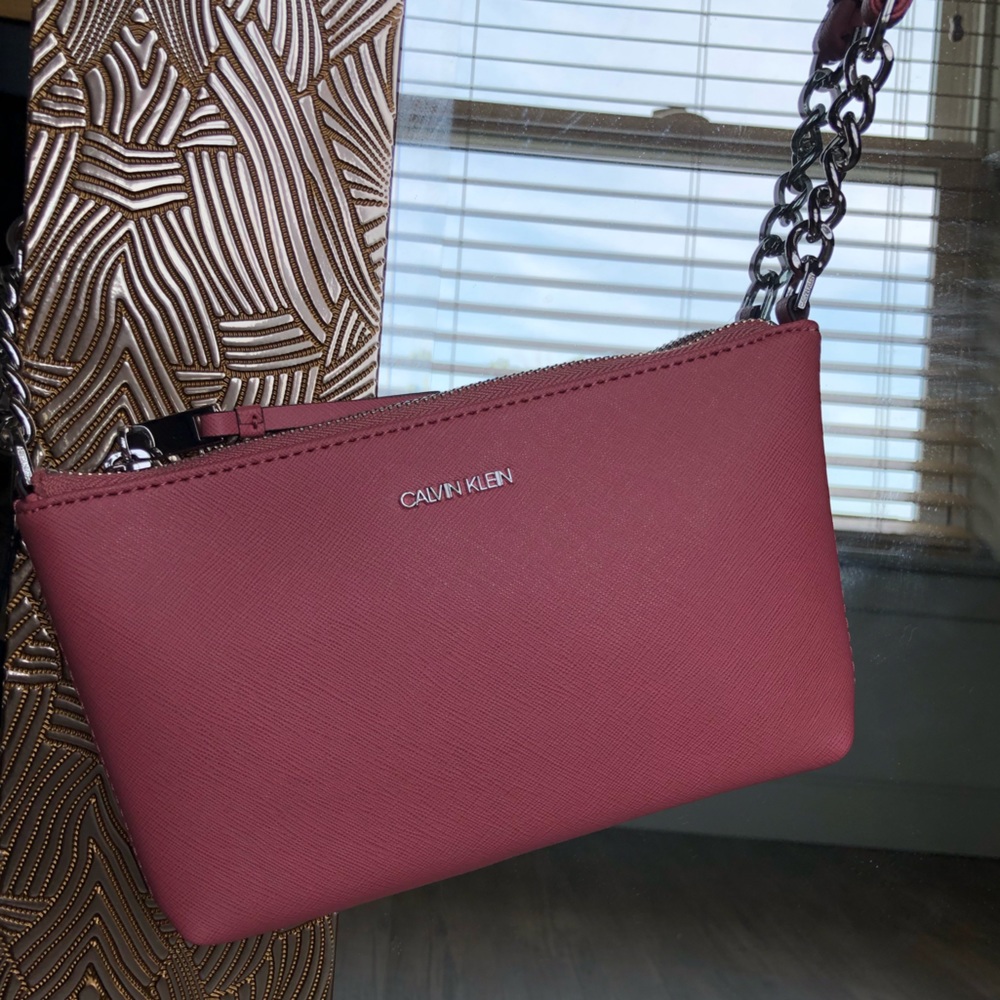 Calvin Klein blush shoulder bag